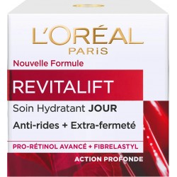 L'OREAL PARIS Crème Visage Anti-Rides Hydratant + Fermeté Revitalift 50ml