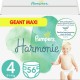 Pampers Couches Harmonie Taille 4 : 9-14Kg x56