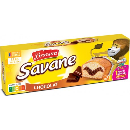 Brossard Gâteaux Chocolat Savane x7 210g (lot de 2)