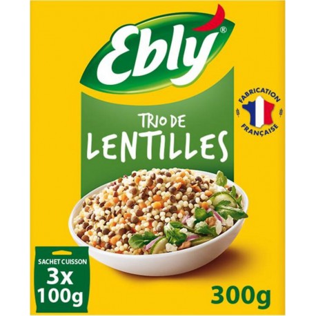 EBLY Trio de lentilles 3x100g