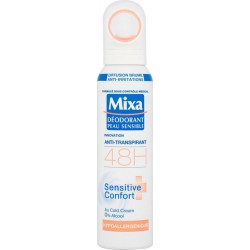 Mixa Déodorant Peau Sensible Anti-Transpirant 48h Sensitive Confort Hypoallergénique 150ml (lot de 4)