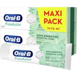 Oral-B Dentifrice Pure Activ Soin Essentiel 2x75ml 150ml