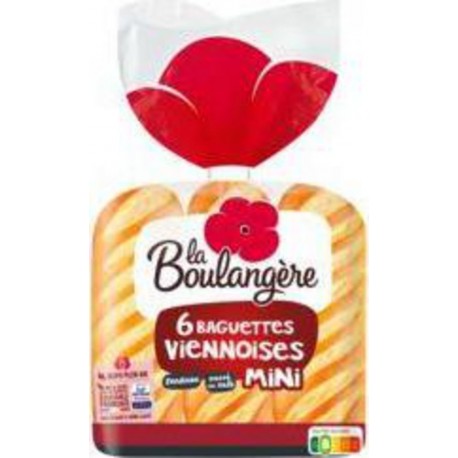 Mini baguettes viennoises La Boulangère x6 330g