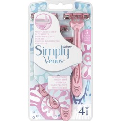 Gillette Simply Venus Rasoirs Jetables pour Femme par 4 Rasoirs (lot de 3 soit 12 rasoirs)