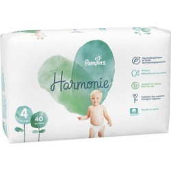 Pampers Couches Harmonie Taille 4 (9-14Kg) x40 (lot de 2 soit 40 couches)