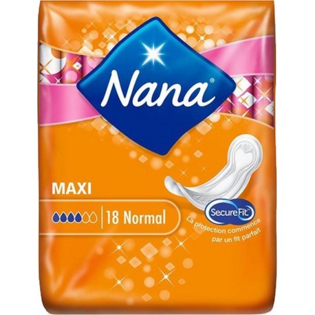 Nana Serviettes Hygiéniques Maxi Normal x18 (lot de 4)