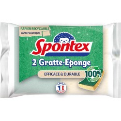 SPONTEX Eponge à récurer efficace et durable x2
