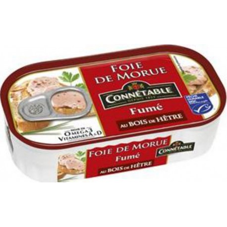 Connetable Foie de morue fumé -50% de sel 121g