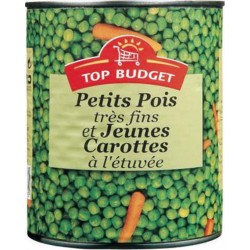 TOP BUDGET Petits Pois et Carottes 530g
