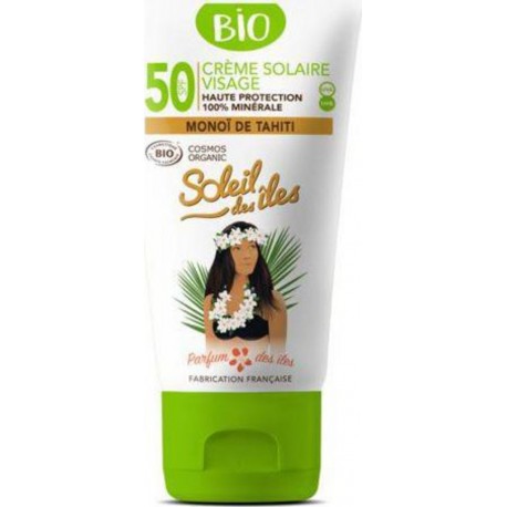 SOLEIL DES ÎLESCrème solaire visage Bio haute protection SPF50 50ml