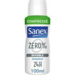 Sanex Zéro% - Déodorant compressé 24h invisible anti traces,100ml