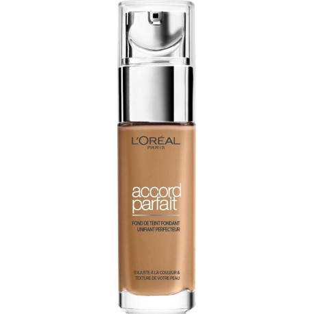 L'ORÉAL PARIS FOND DE TEINT FLUIDE ACCORD PARFAIT, D6.5 CARAMEL DORÉ 30ml