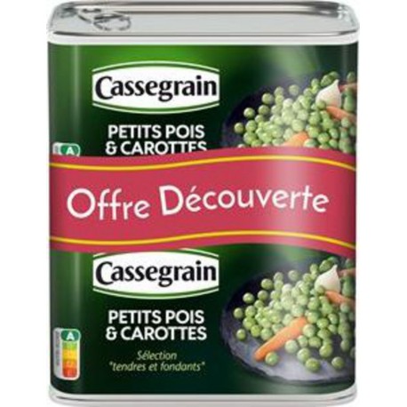 Cassegrain Petits pois carottes 2x265g