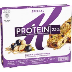 KELLOGG'S PROTEIN 23% CASSIS et GRAINES de COURGE 4X28g 112g