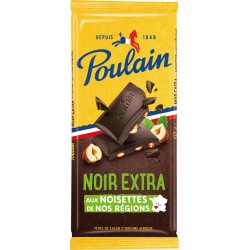 POULAIN Noir Extra aux Noisettes de nos Régions 100g