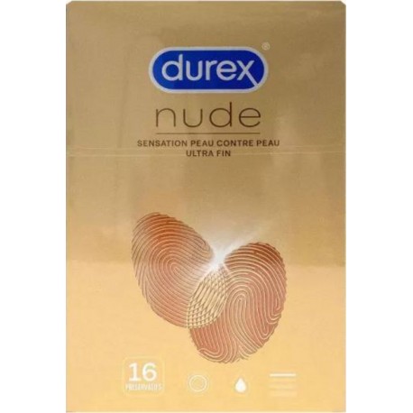 DUREX nude FEELING EXTRA sensation peau contre peau ultra fin x16