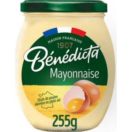 Benedicta Mayonnaise nature goût fin et délicat 255g (lot de 6)