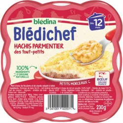 Blédina Blédichef Hachis Parmentier des Tout-Petits (dès 12 mois) l’assiette de 230g (lot de 8)