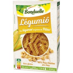 BONDUELLE Fusilli 80% Pois Chiches 20% Maïs LEGUMIÔ 250g