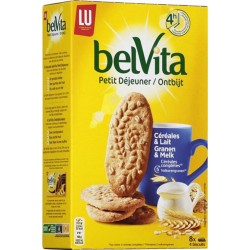 LU BelVita Petit Déjeuner Céréales & Lait 400g (lot de 6)