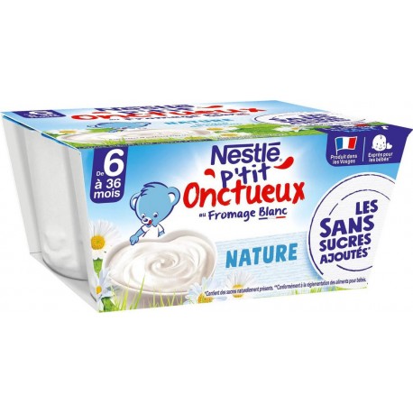 Nestlé Desserts bébé 6+ mois sans sucres ajoutés.4X90g