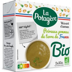La Potagère Velouté d’Antan Poireaux pommes de terre de France BIO 2X30cl