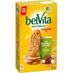 LU BelVita Petit Déjeuner Original Goût Noisette et Chocolat & 5 Céréales Complètes 400g (lot de 6)