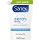 Sanex eco pack recharge Zéro% family hydratant ESSENTIAL INGREDIENTS TOUS TYPES DE PEAUX 1L