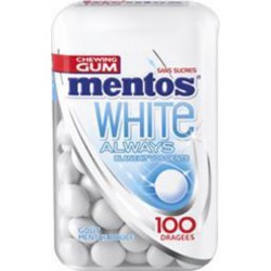 MENTOS WHITE x100 106g