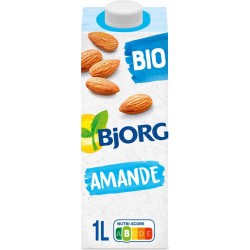 BjORG Boisson Lait d’Amande Bio Calcium 1L (lot de 2)