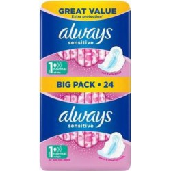 ALWAYS Sensitive avec ailettes ultra normal Taille 1 BIG PACK x24