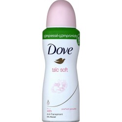Dove Compressé Talc Soft 48h Anti-Transpirant Parfum Poudré 100ml (lot de 4)