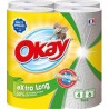 Okay Essuie-tout extra long blanc 4 rouleaux le sac de 527g