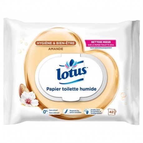 Lotus Papier Toilette Humide Amande 42 Lingettes