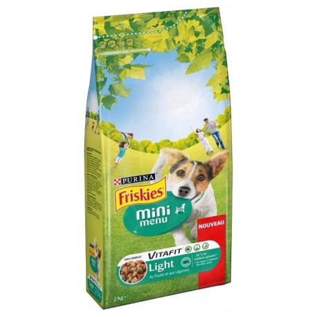 Friskies Croquettes Chiens Mini Menu Light Poulet Légumes 2Kg