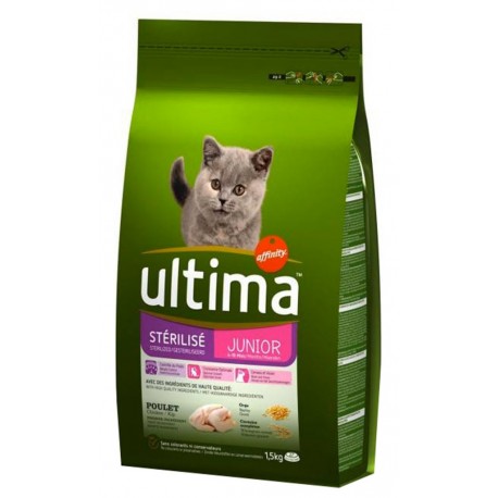 Ultima Croquettes Chat Stérilisé Junior Poulet 1,5Kg