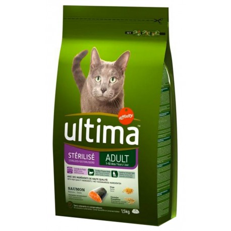 Ultima Croquettes Chat Stérilisé Adult Saumon 1,5Kg