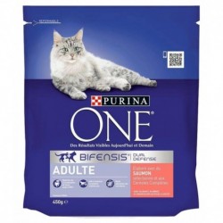 Purina One Croquettes Chat Adulte Saumon 450g
