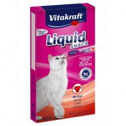 Vitakraft Liquid Snack Au Boeuf Pour Chat 6x15g
