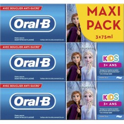 Oral-B Oral B Dentifrice junior Reine des neiges 3x75ml x3 tubes 75ml - 225ml