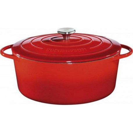 Kuchenprofi cocotte ovale en fonte émaillée 35cm rouge - 0402001435