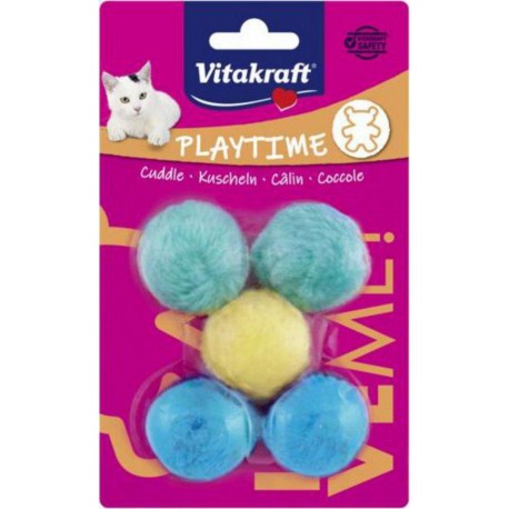 VITAKRAFT Balles Peluches x5