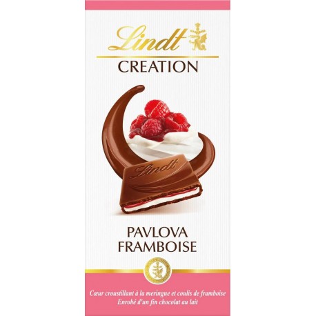 LINDT CREATION CHOCOLAT FOURRE PAVLOTA FRAMBOISE 150g