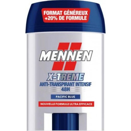 MENNEN X-TREME DEODORANT STICK LARGE 48H D'EFFICACITE & ANTITRANSPIRANT HOMME 60ml