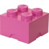 LEGO Storage Brick With 4 Knobs, in Medium Pink
