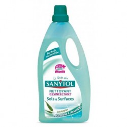 Sanytol Nettoyant Désinfectant Sols Et Surfaces Dégraisse Et Assainit Eucalyptus 1L