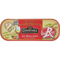 CONNETABLE Filets de Maquereaux Label Rouge Marinés au Muscadet/aux Aromates 176g