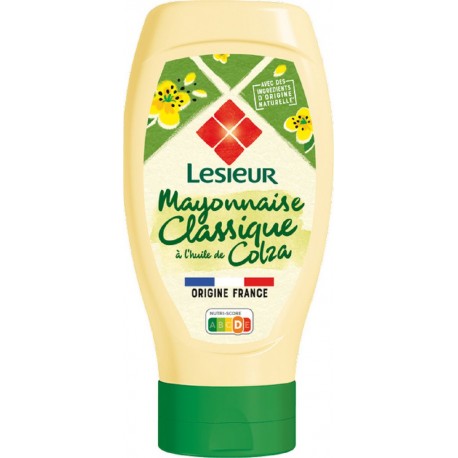 Lesieur Mayonnaise Classique Oeufs élevés en plein air Huile de Colza de France et Moutarde de Dijon 425g (lot de 6)