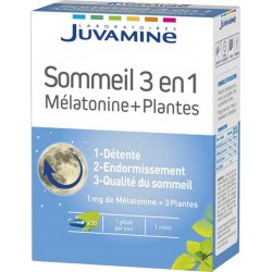 Juvamine Sommeil 3 en 1 Mélatonine + Plantes (lot de 2)