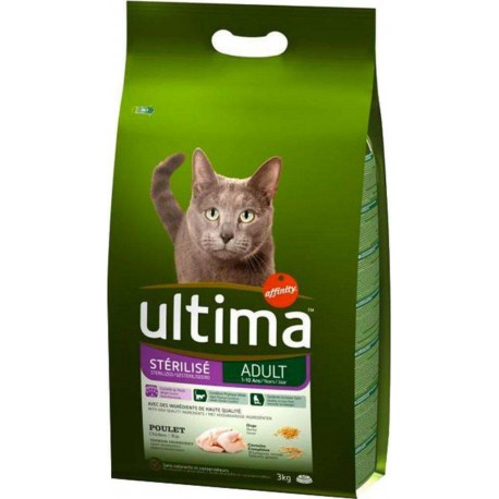 Ultima Croquettes Chat Stérilisé Adult Poulet 3Kg